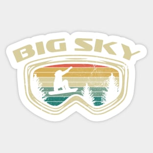 Snowboard Big Sky Montana Goggles Big Air Snow Sticker